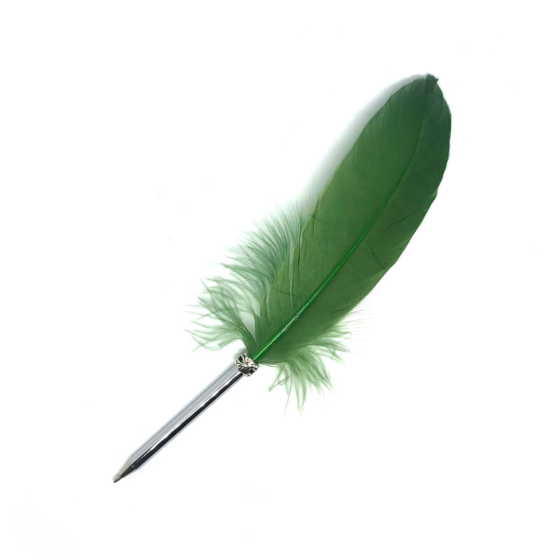 Green - Feather Quill Ballpoint Pen