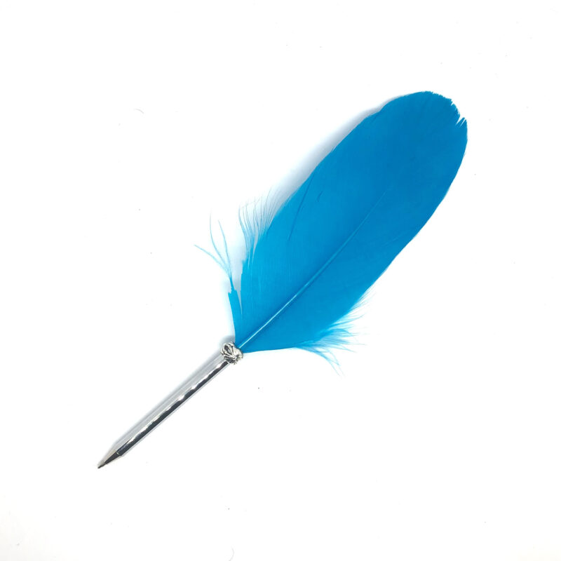 Turquoise - Feather Quill Ballpoint Pen