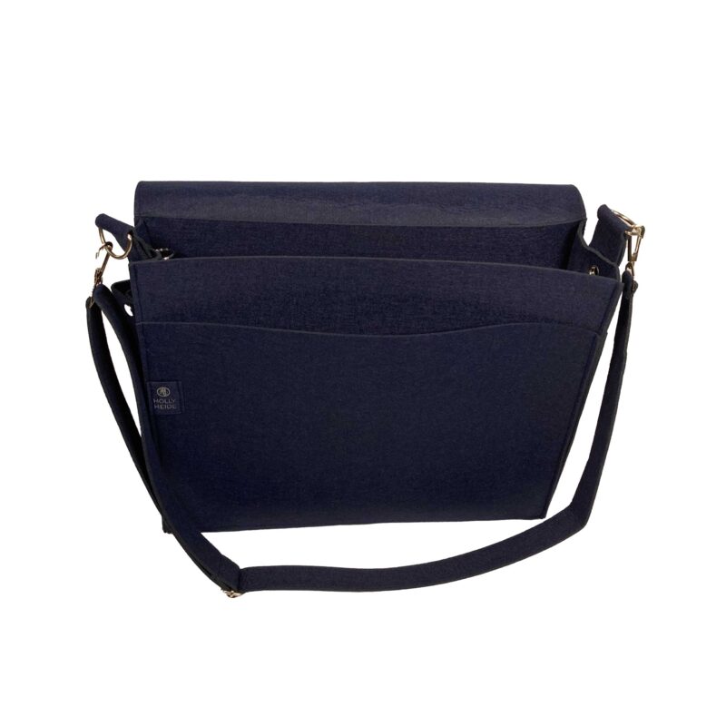 Messenger Bag Navy Blue Front