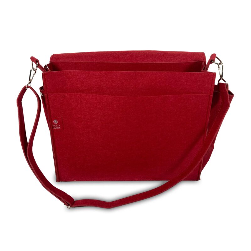Messenger Bag Wine Red Front