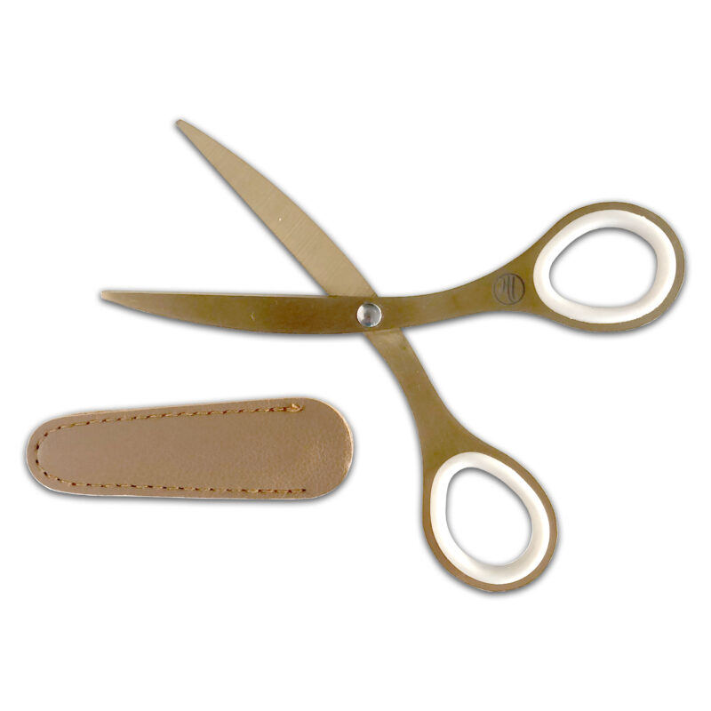 Gold Vintage Scissors with Sheath