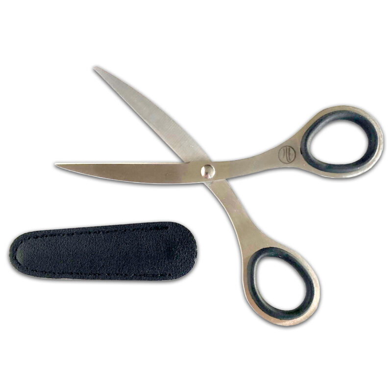 Silver Fingertip Craft Art Titanium Scissors with Sheath