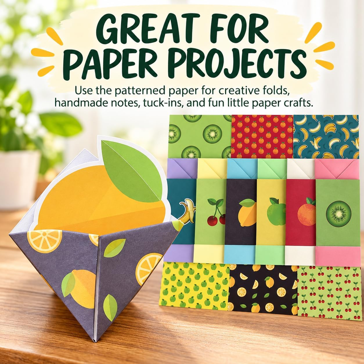 Fruit Bowl stationery for creative paper projects, handmade notes and journaling