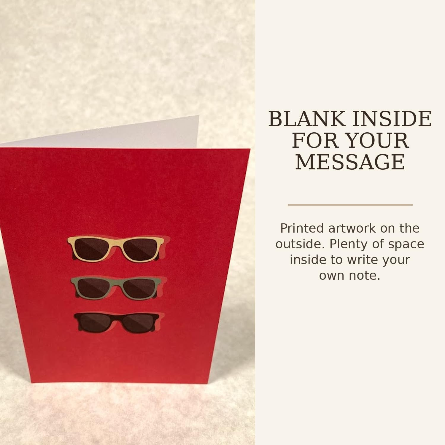 Vacation Paper Pack note card blank inside for a handwritten message