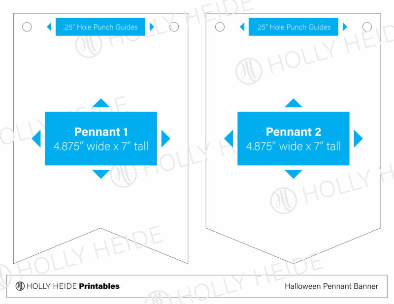 Halloween Pennant Banner Printable
