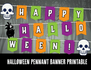Halloween Pennant Banner Printable Sample
