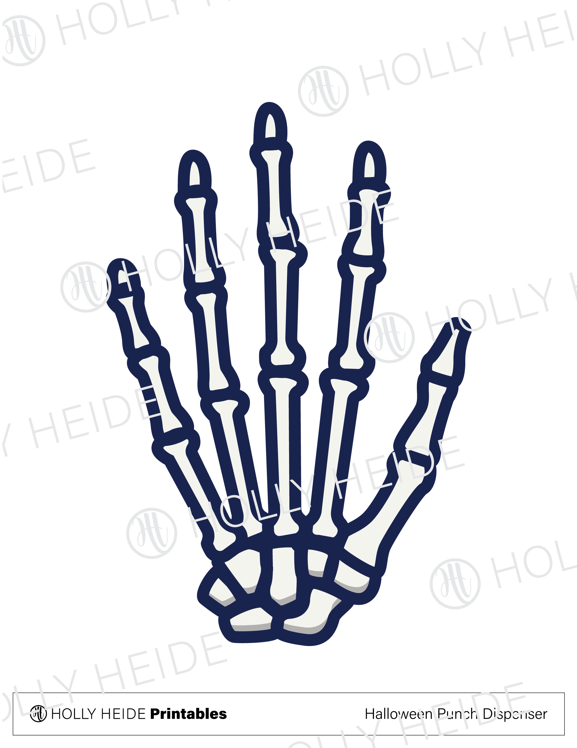 Halloween Punch Dispenser Printable Left Hand