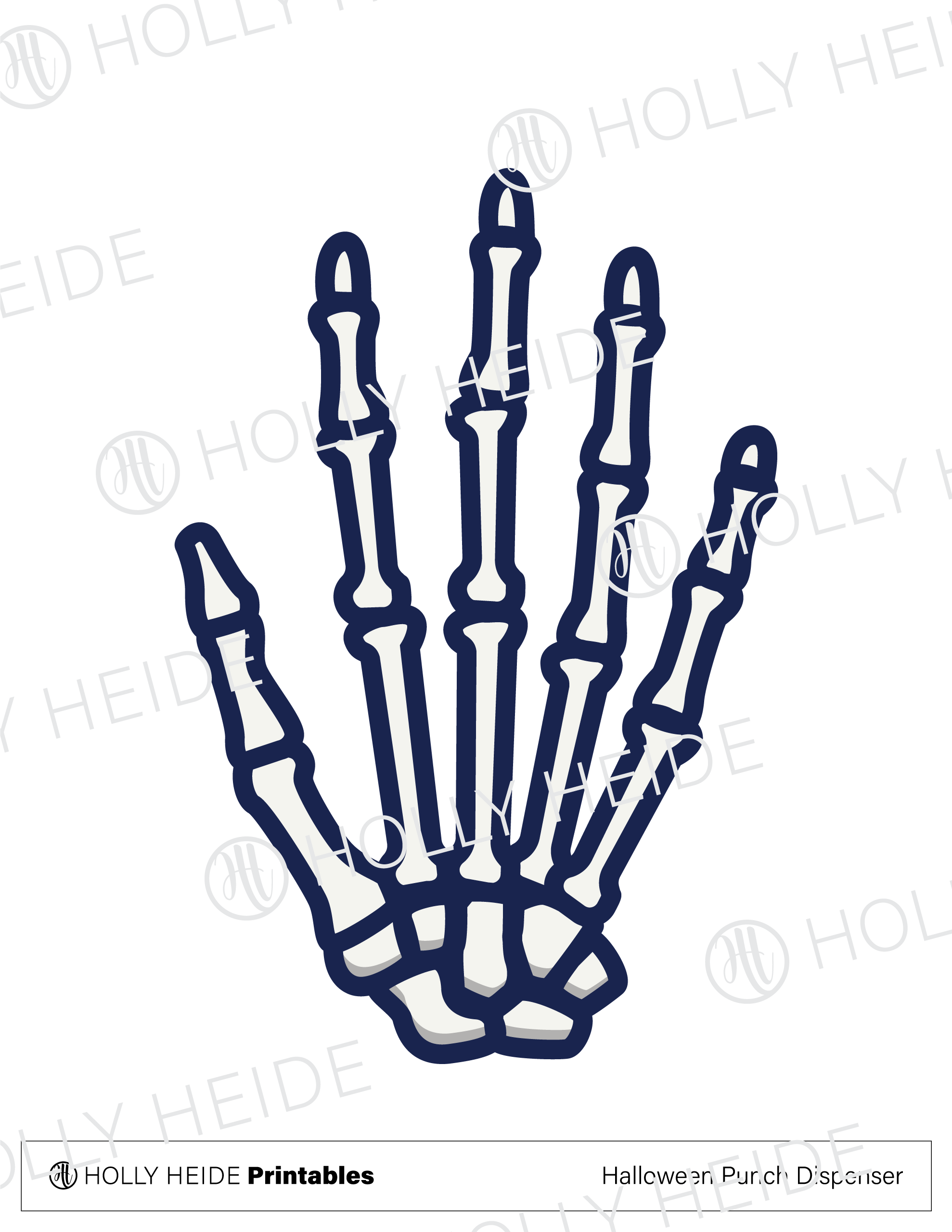 Halloween Punch Dispenser Printable Right Hand