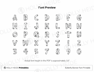 Tropical Banner Font Printable Preview