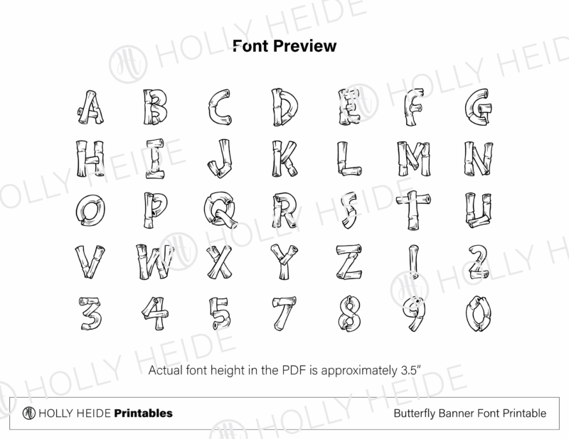 Tropical Banner Font Printable Preview