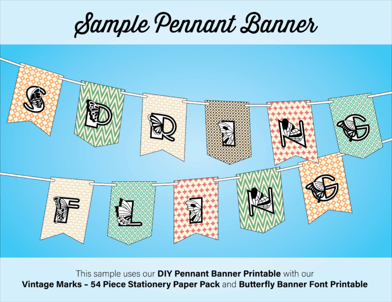 Spring Fling Sample Pennant Banner