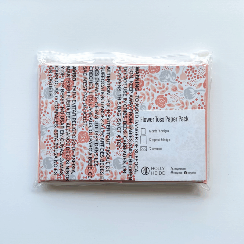 Flower Toss Paper Pack Back