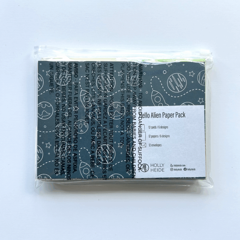 Hello Alien Paper Pack Back