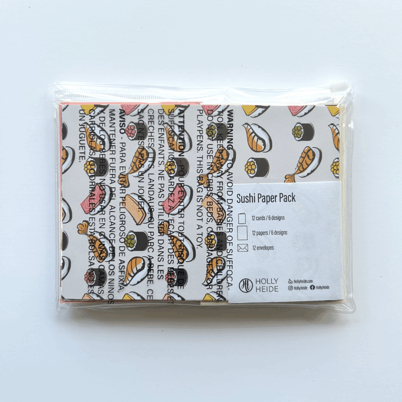 Sushi Paper Pack Back