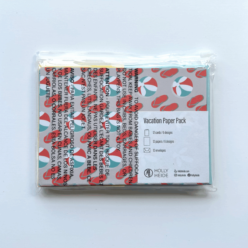 Vacation Paper Pack Back