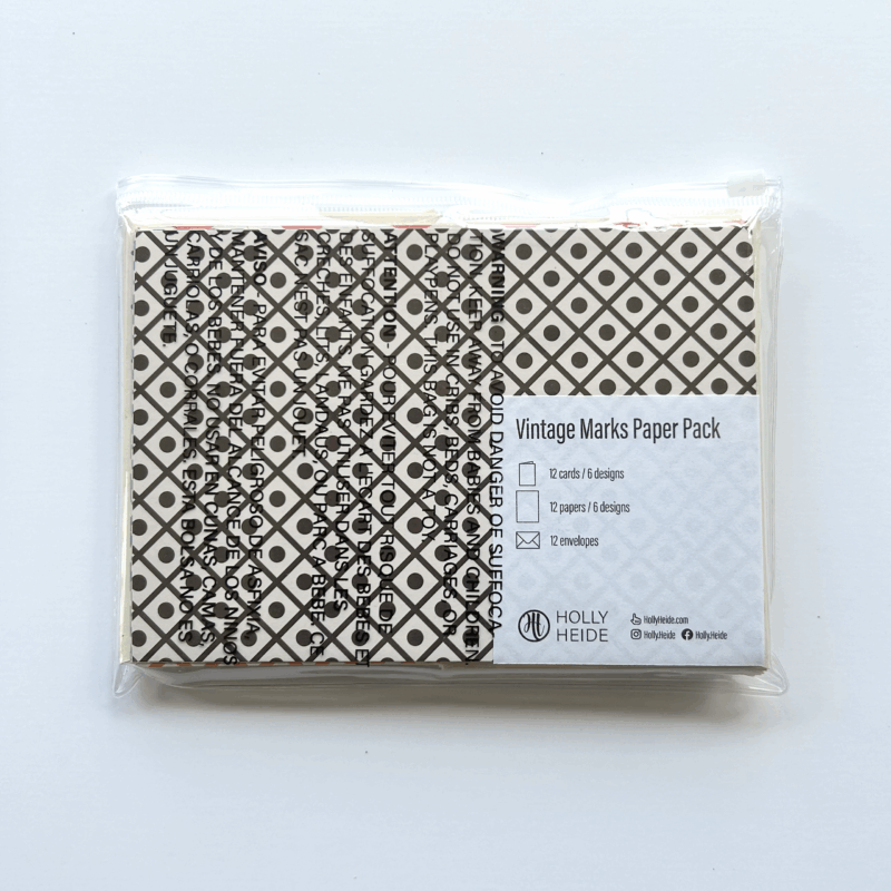 Vintage Marks Paper Pack Back