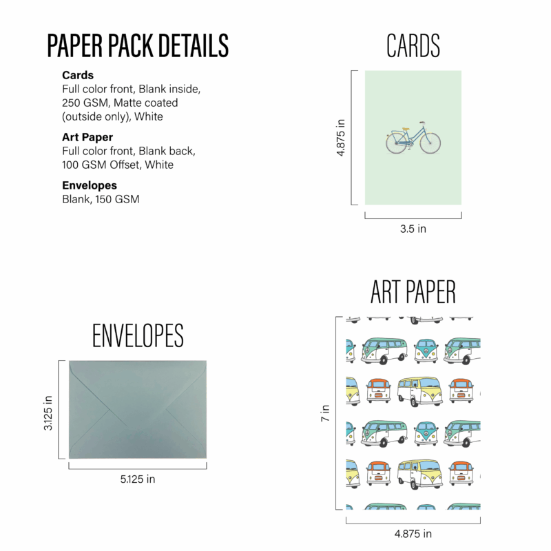 Wheels Paper Pack Details